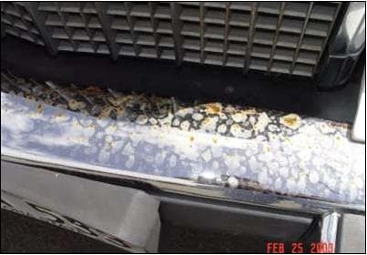 Chrome Bumper before Diamond Magic cleaning